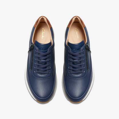 Clarks Tivoli Zip Navy Leather