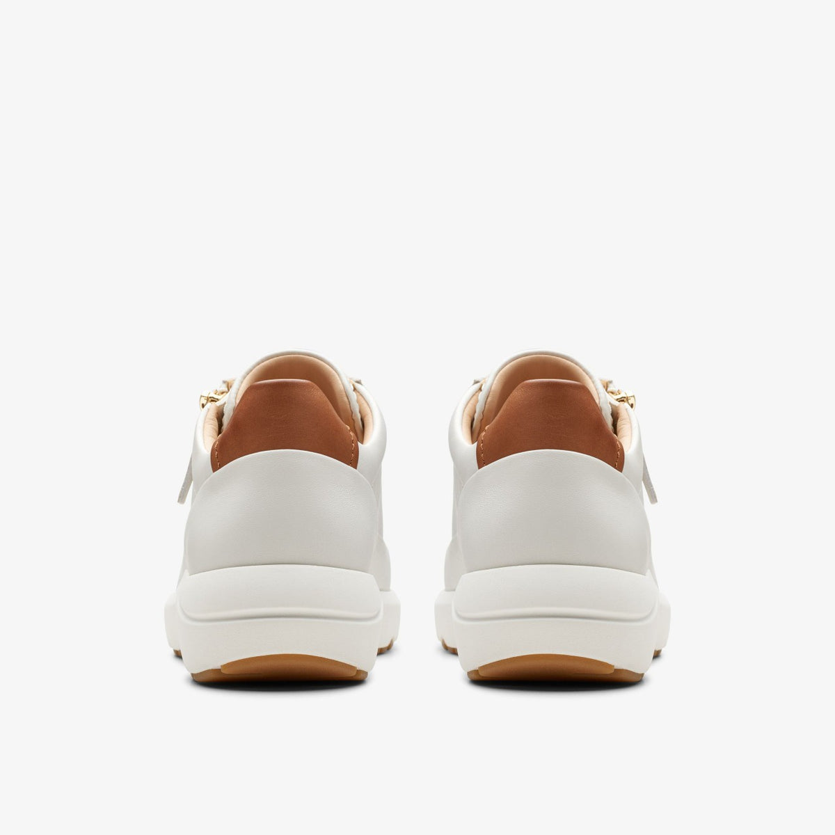 Clarks Tivoli Zip Off White Leather