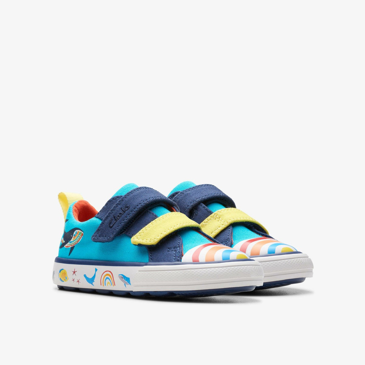 Clarks Foxing Ocean Toddler Blue Multicolour