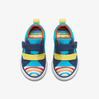 Clarks Foxing Ocean Toddler Blue Multicolour