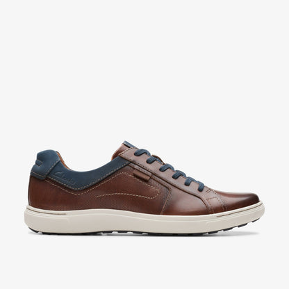 Clarks Mapstone Lace Mahogany Leather