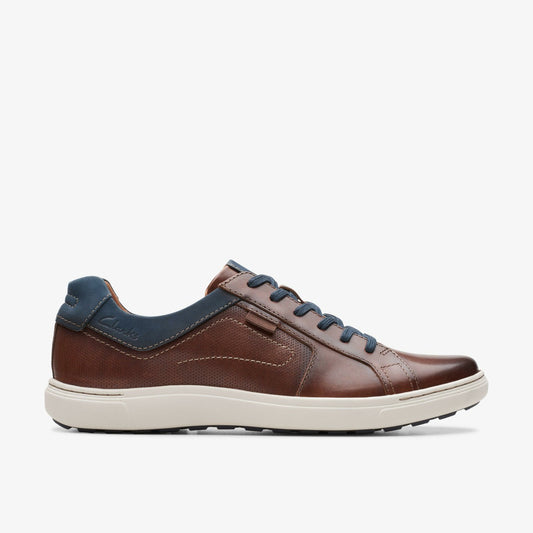Clarks Mapstone Lace Mahogany Leather