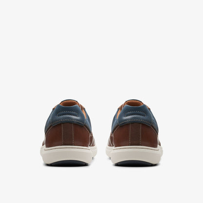 Clarks Mapstone Lace Mahogany Leather