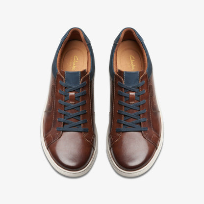 Clarks Mapstone Lace Mahogany Leather