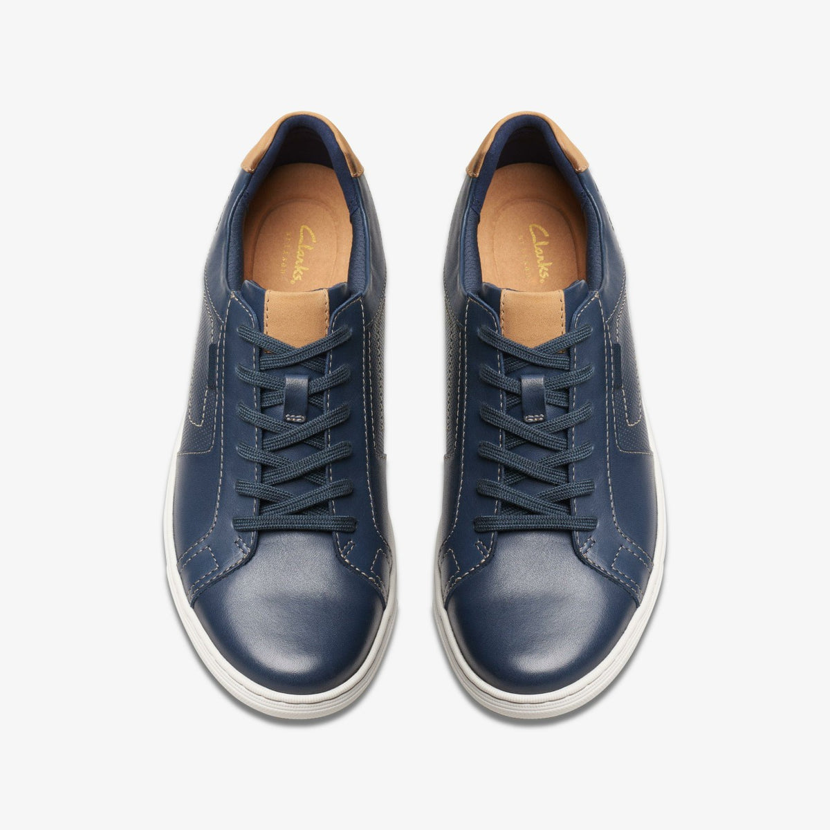 Clarks Mapstone Lace Navy Leather