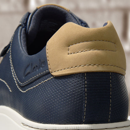 Clarks Mapstone Lace Navy Leather