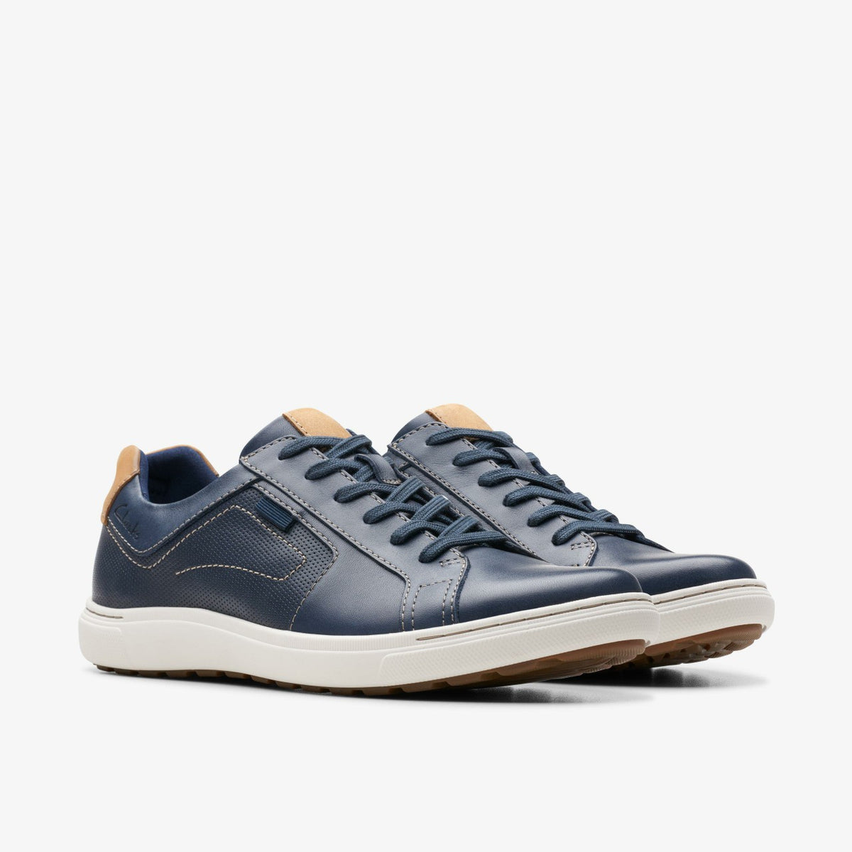 Clarks Mapstone Lace Navy Leather
