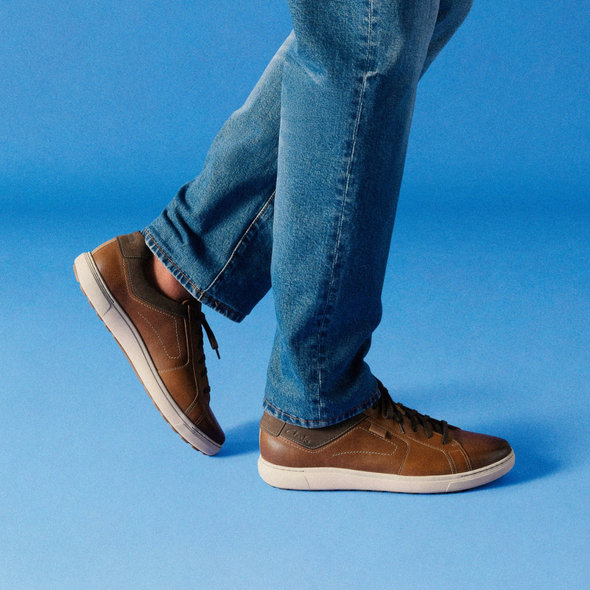 Clarks Mapstone Lace Tan Leather