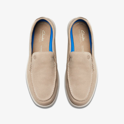 Clarks Flexway Step Loafer Sand Suede