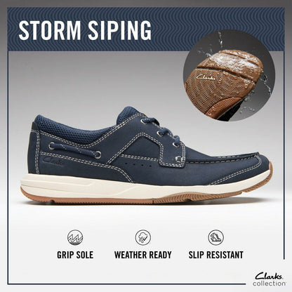 Clarks Sailview Lace Taupe Nubuck