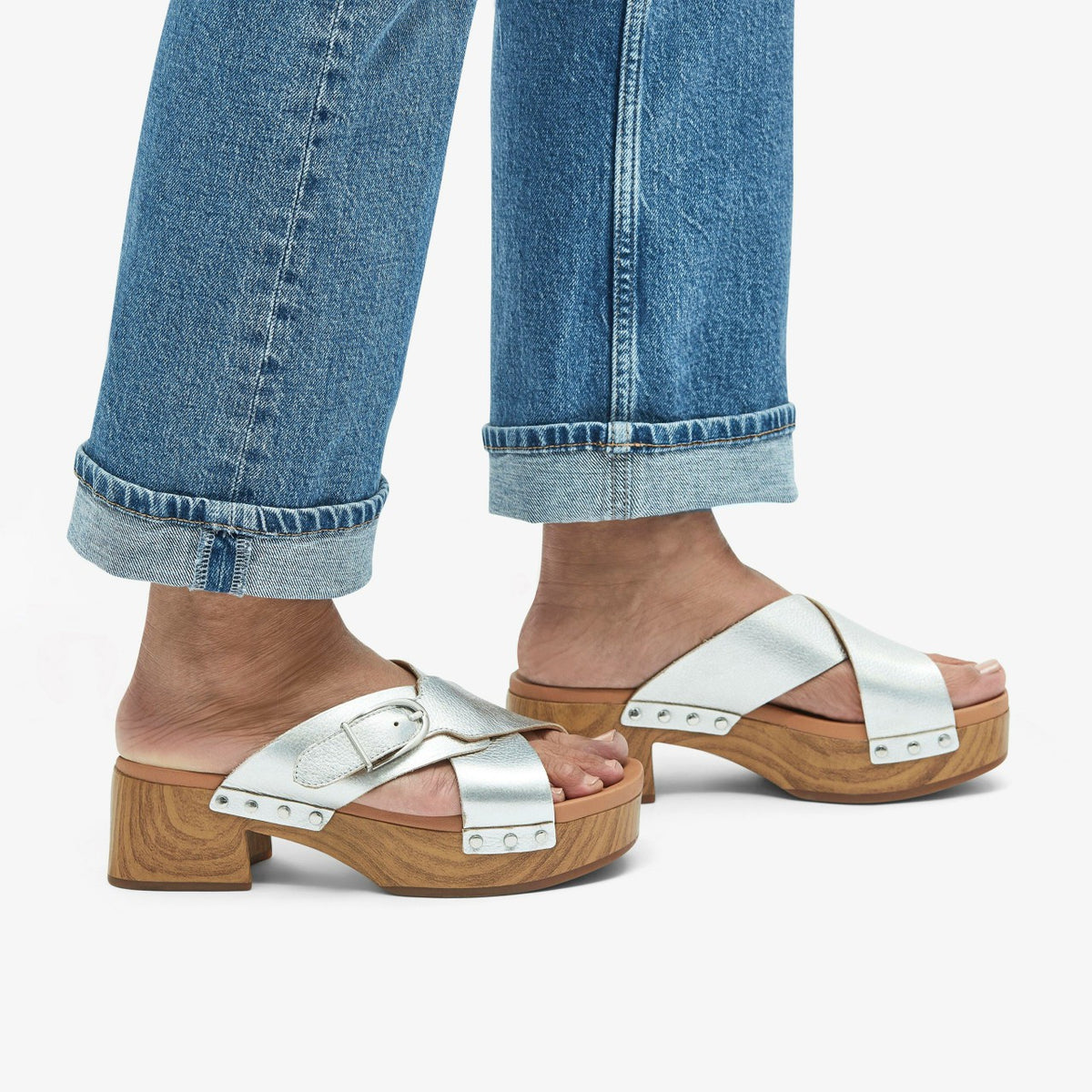 Clarks Sivanne Walk Silver Leather