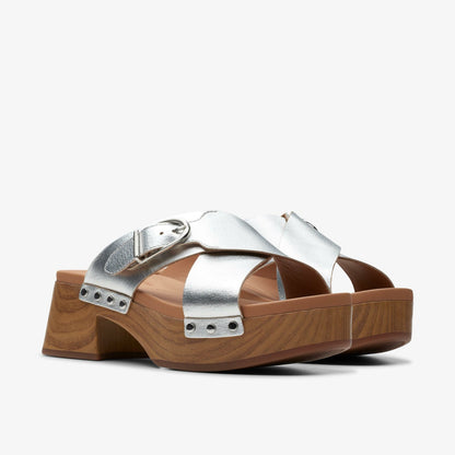 Clarks Sivanne Walk Silver Leather