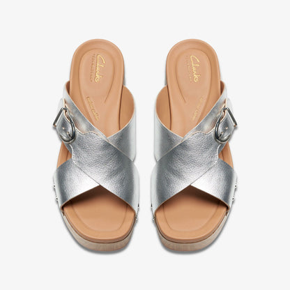 Clarks Sivanne Walk Silver Leather