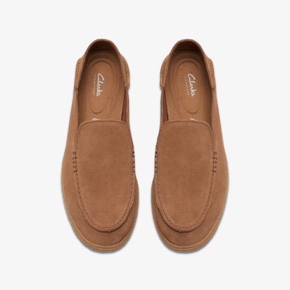 Clarks Clark Bay Step Loafer Cola Suede