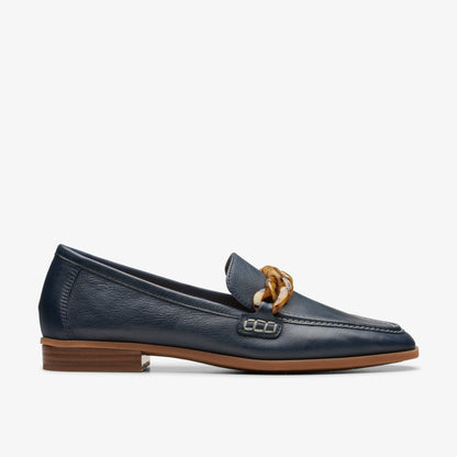 Clarks Sarafyna Iris Loafer Navy Leather