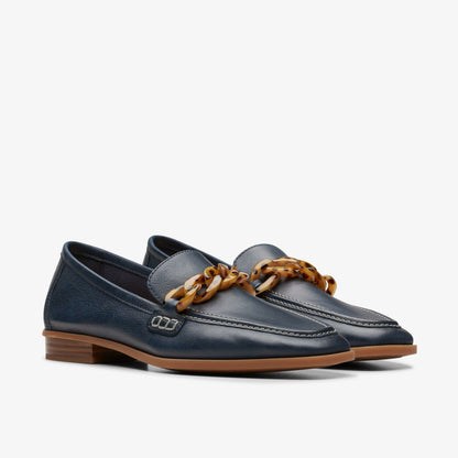 Clarks Sarafyna Iris Loafer Navy Leather