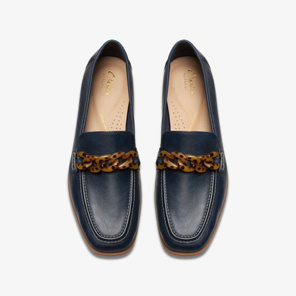 Clarks Sarafyna Iris Loafer Navy Leather