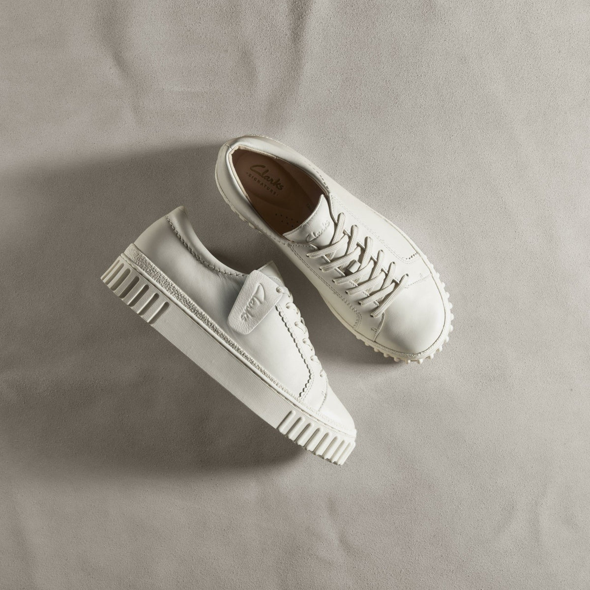 Clarks Mayhill Walk Off White Leather