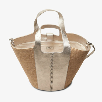 Clarks Summery Large Champagne Leather