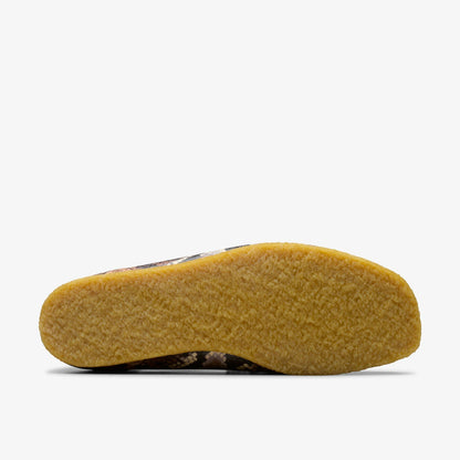 Clarks Wallabee Brown Snake Print