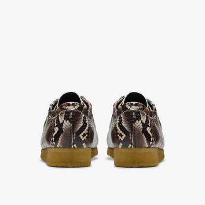 Clarks Wallabee Brown Snake Print