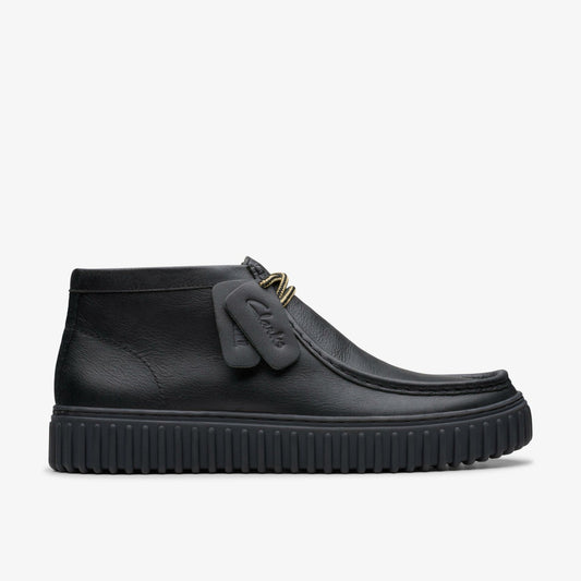 Clarks Torhill Hi Black Leather