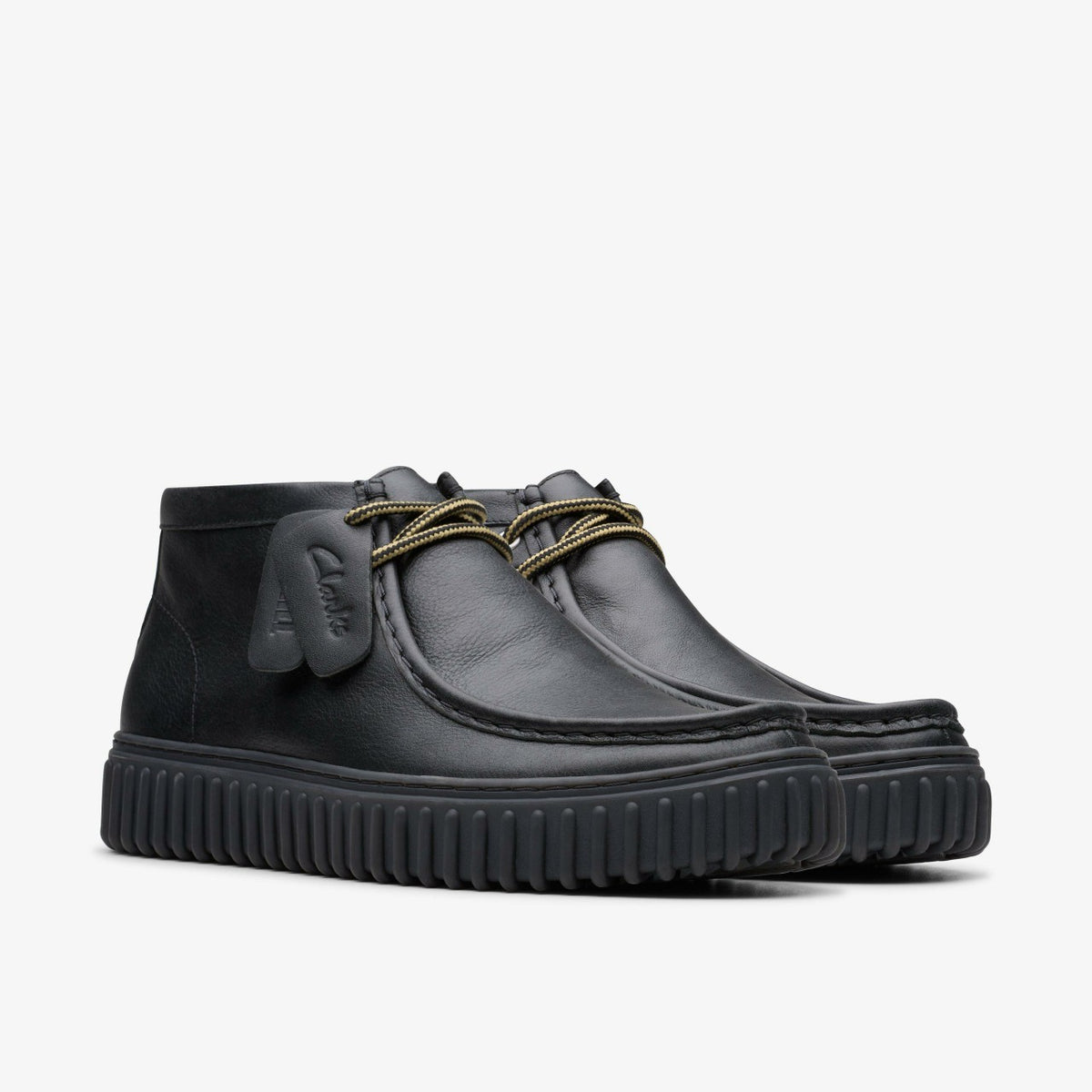 Clarks Torhill Hi Black Leather