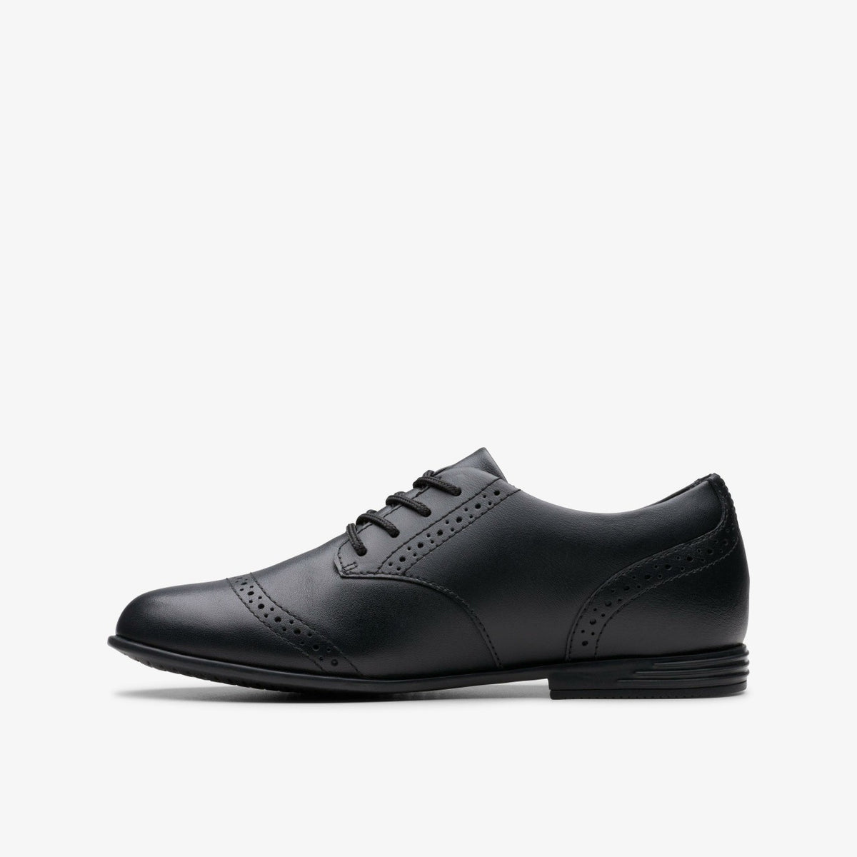 Clarks Finja Brogue Older Black Leather
