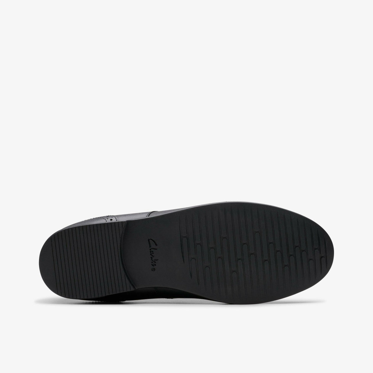 Clarks Finja Brogue Youth Black Leather