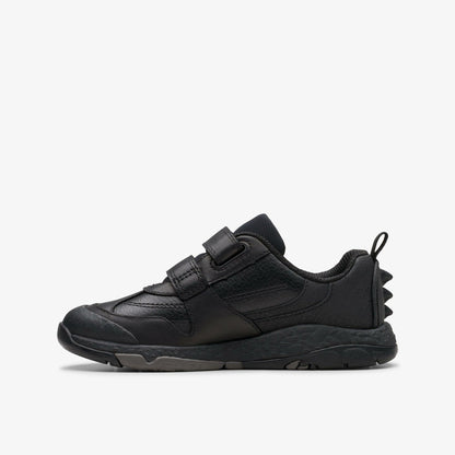 Clarks Steggy 2 Pace Kid Black Leather