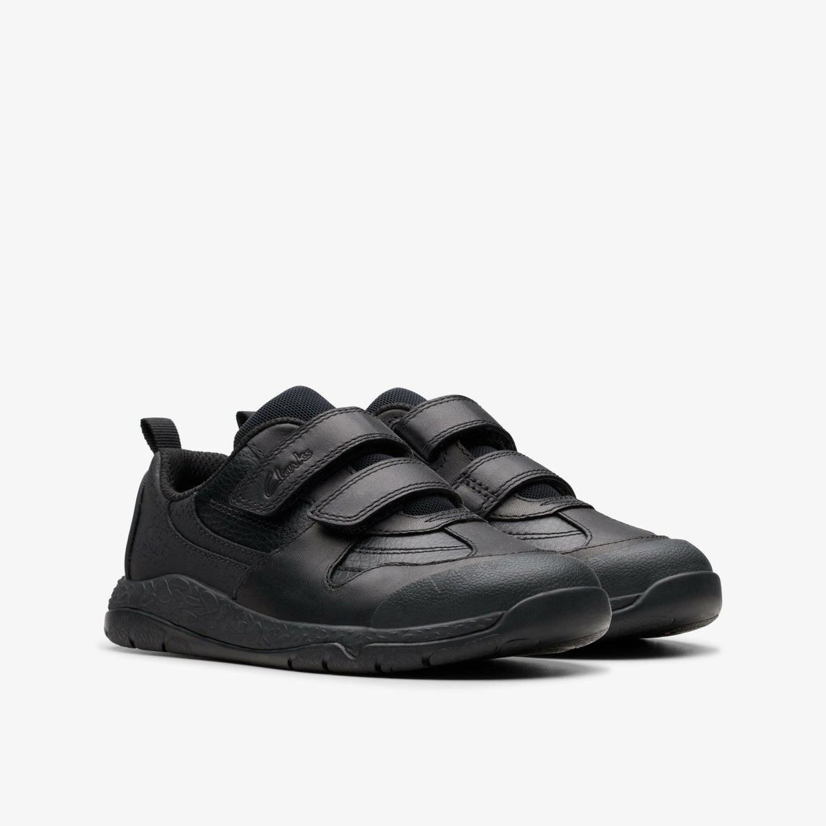 Clarks Steggy 2 Pace Kid Black Leather