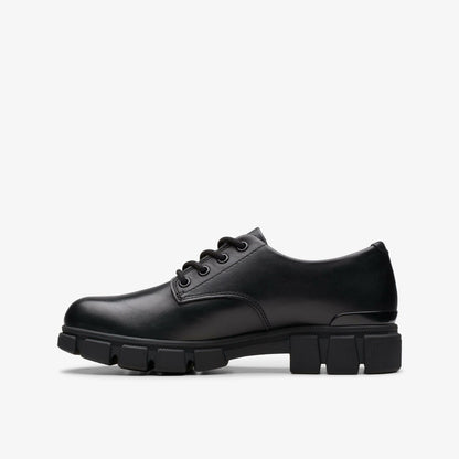 Clarks Evyn Lace Kid Black Leather