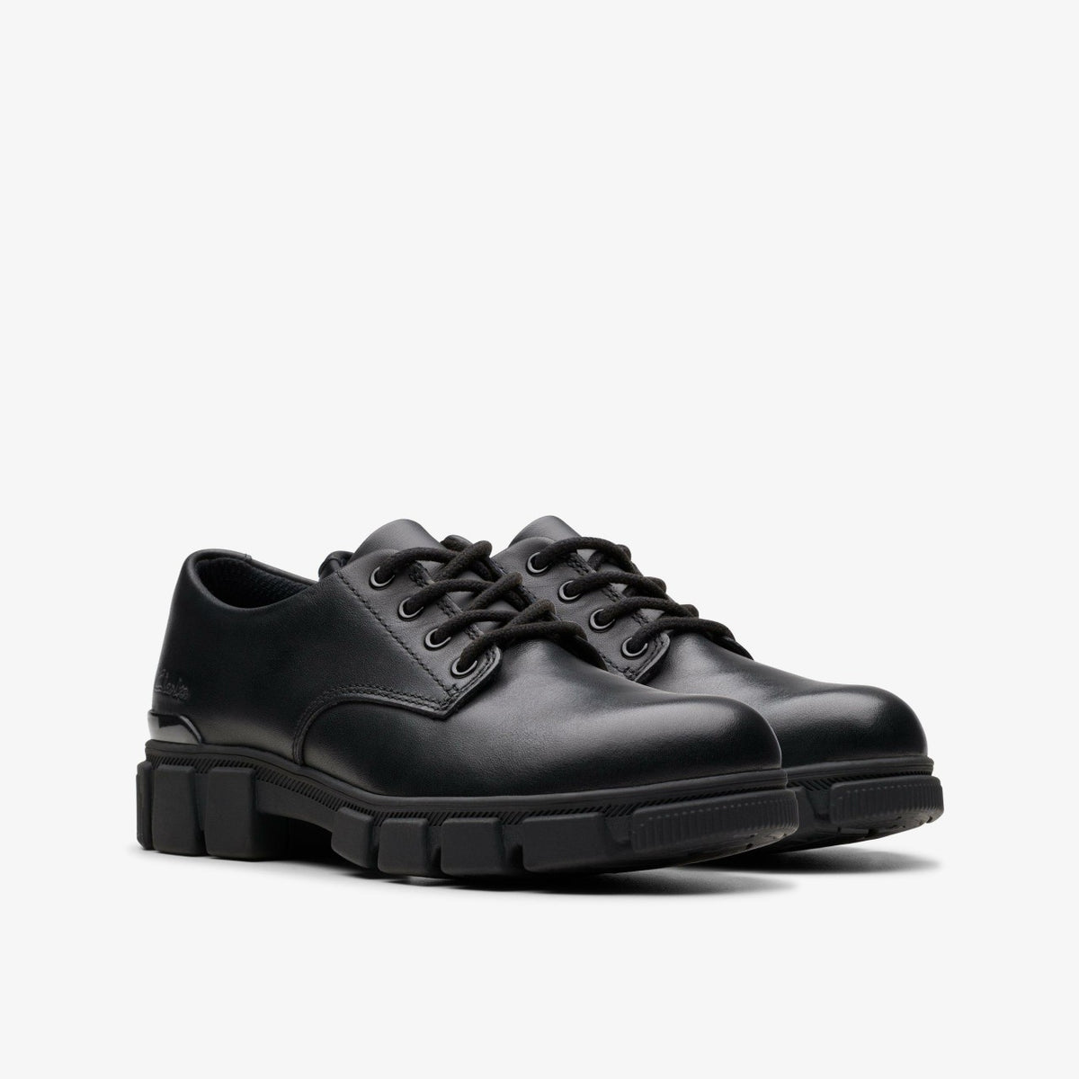 Clarks Evyn Lace Kid Black Leather