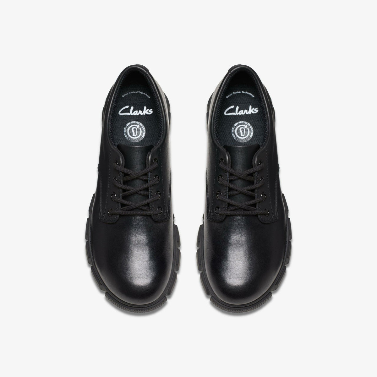 Clarks Evyn Lace Kid Black Leather
