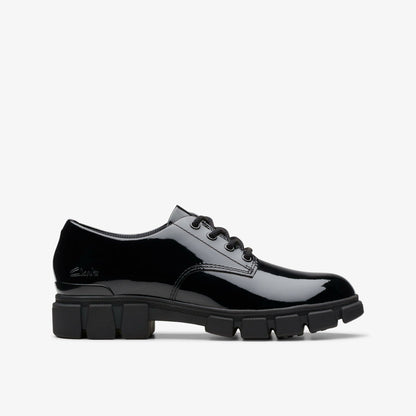 Clarks Evyn Lace Kid Black Patent