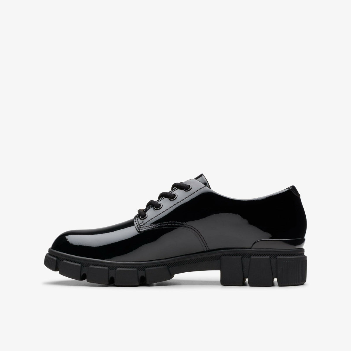 Clarks Evyn Lace Kid Black Patent