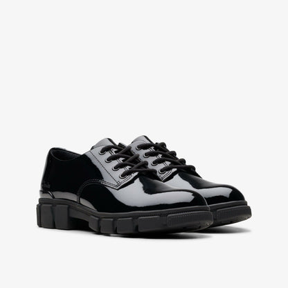 Clarks Evyn Lace Kid Black Patent