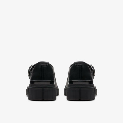 Clarks Evyn Bar Youth Black Leather