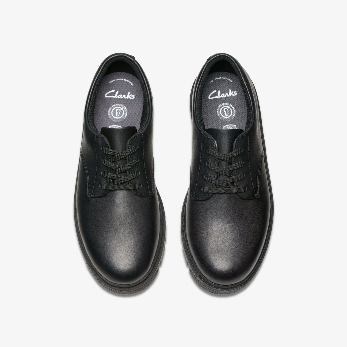 Clarks Lorcam Loop Youth Black Leather
