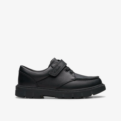 Clarks Lorcam Edge Kid Black Leather