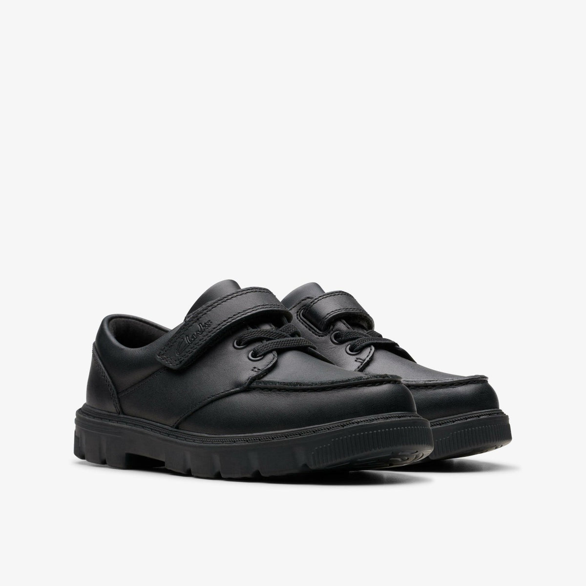 Clarks Lorcam Edge Kid Black Leather