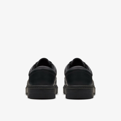 Clarks Lorcam Edge Youth Black Leather