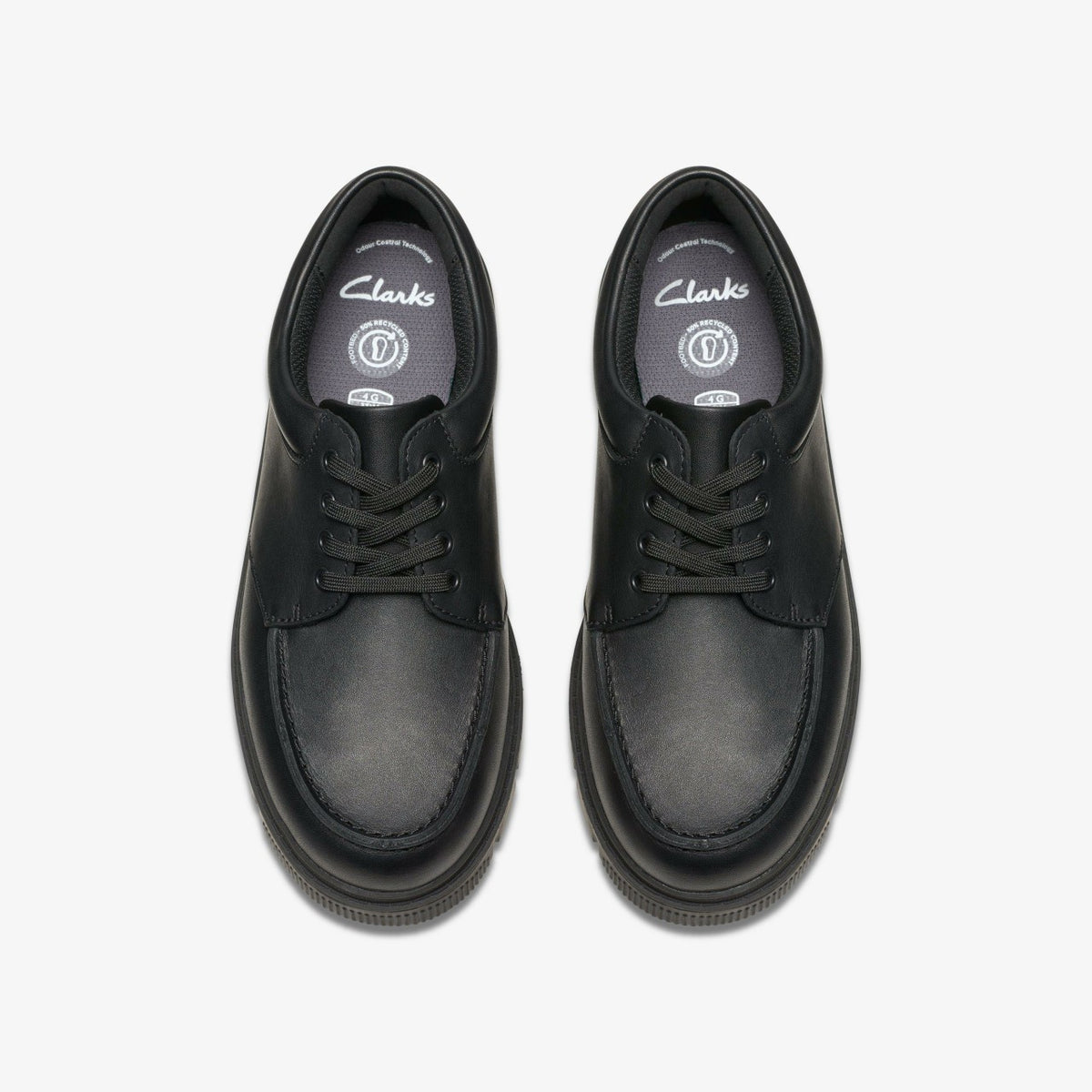 Clarks Lorcam Edge Youth Black Leather