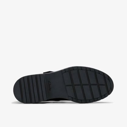 Clarks Loxham Bar Youth Black Patent