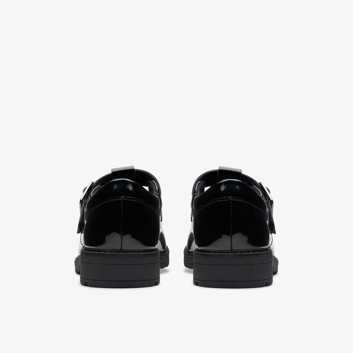 Clarks Loxham Bar Youth Black Patent