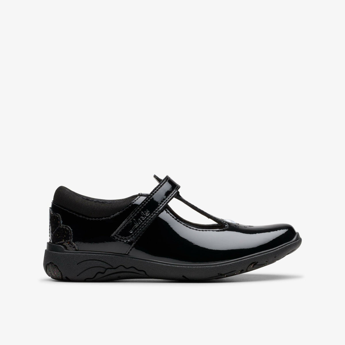 Clarks Relda Gem Kid Black Patent