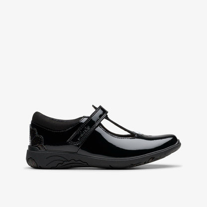 Clarks Relda Gem Kid Black Patent