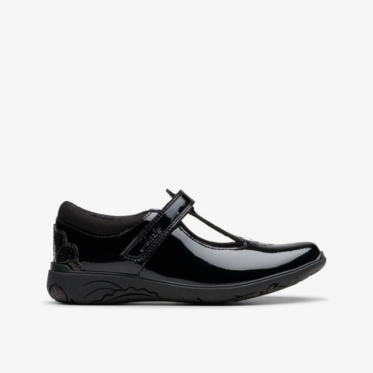 Clarks Relda Gem Kid Black Patent