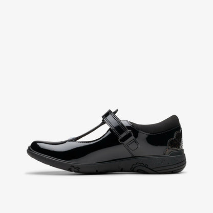 Clarks Relda Gem Kid Black Patent