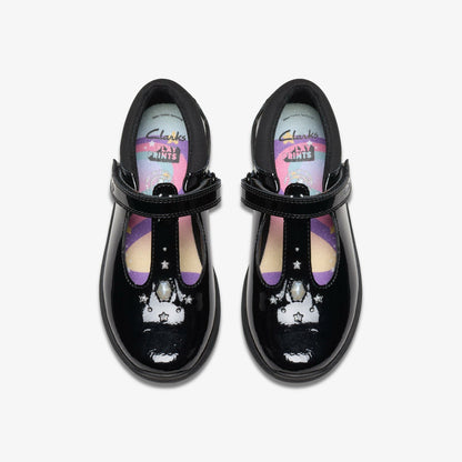 Clarks Relda Gem Kid Black Patent